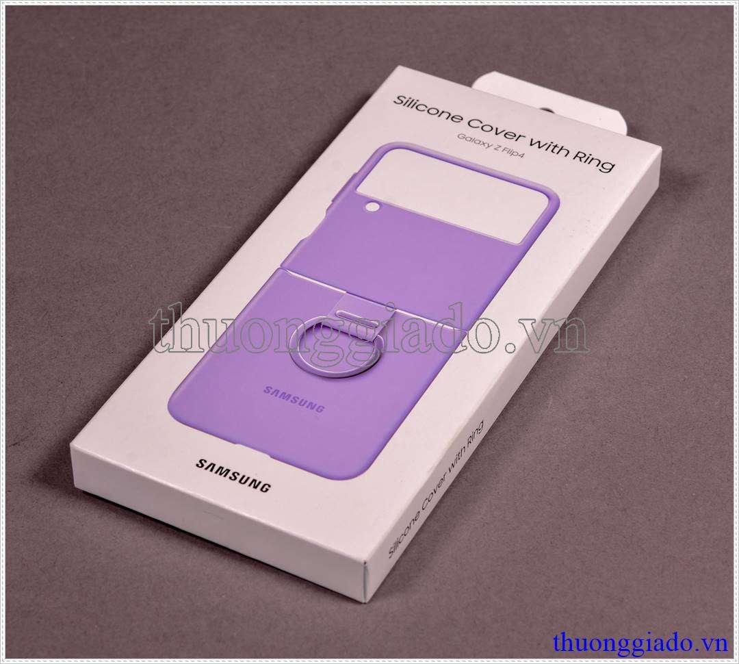 Ốp lưng Samsung Galaxy Z Flip 4, Z Flip4 Silicone Cover with Ring Chính Hãng
