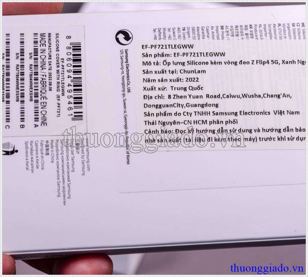 Ốp lưng Samsung Galaxy Z Flip 4, Z Flip4 Silicone Cover with Ring Chính Hãng