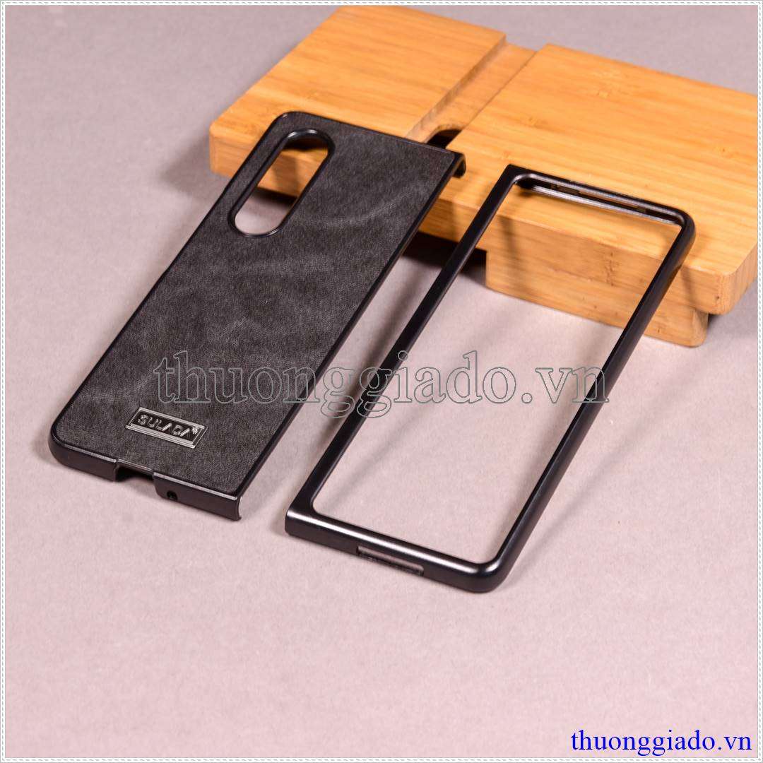 Ốp lưng Samsung Galaxy Z Fold 3 (Ốp giả da, hiệu SULADA)