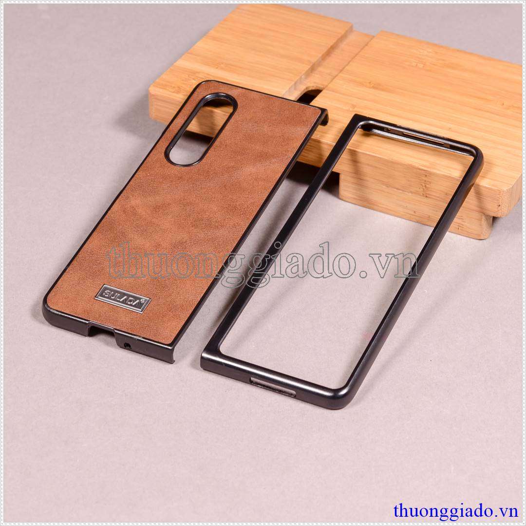 Ốp lưng Samsung Galaxy Z Fold 3 (Ốp giả da, hiệu SULADA)