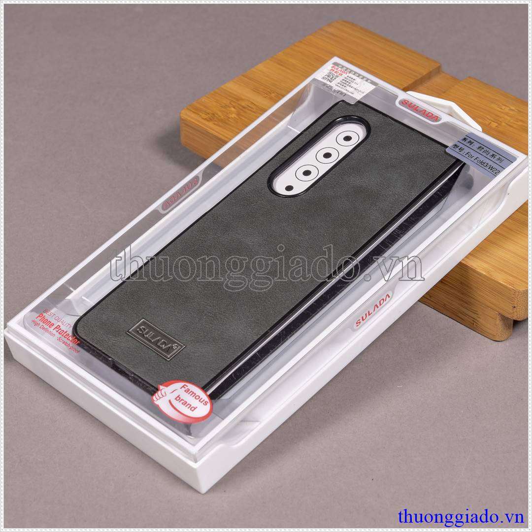 Ốp lưng Samsung Galaxy Z Fold 3 (Ốp giả da, hiệu SULADA)