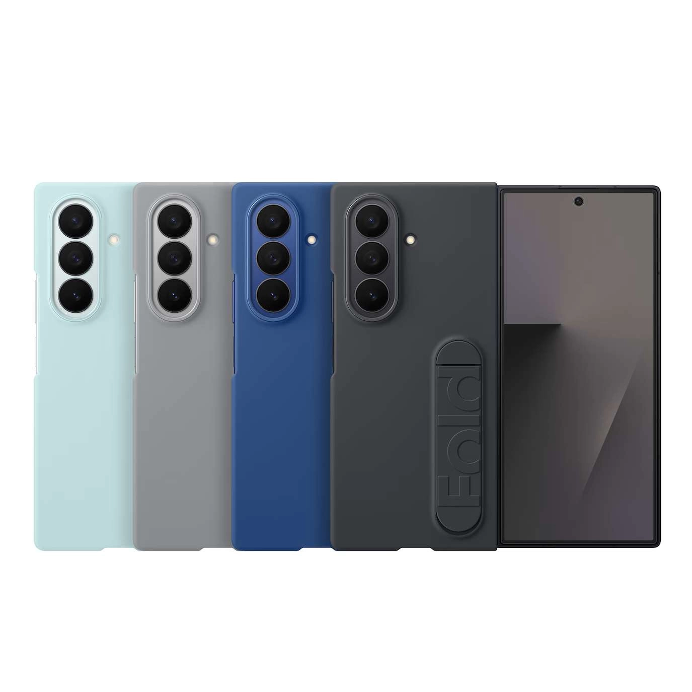 Ốp lưng Samsung Galaxy Z Fold 7 Silicone Stand Protective Case chính hãng (kèm 2 miếng dán màn hình)