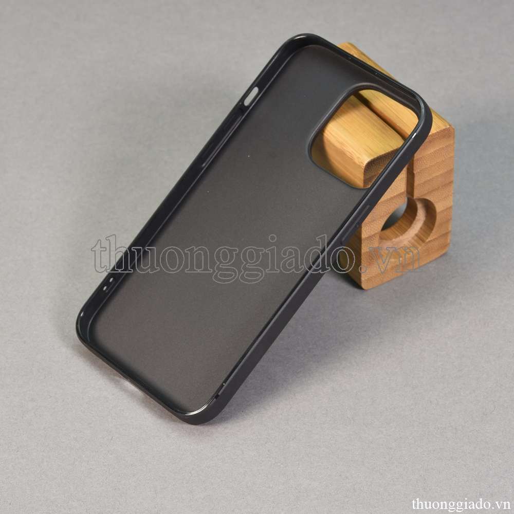 Ốp lưng silicone iPhone 13 Pro ốp dẻo màu đen hiệu Vu case