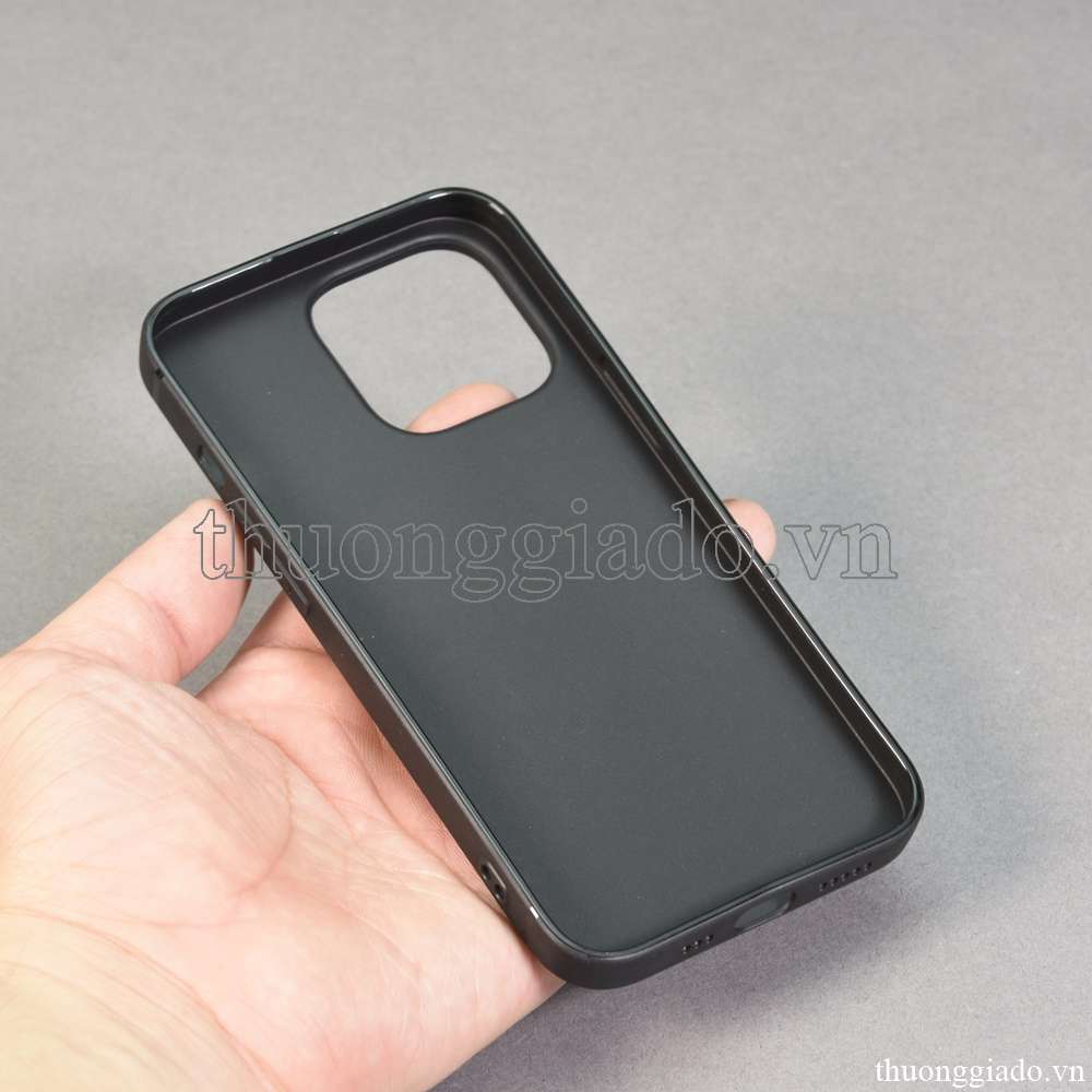 Ốp lưng silicone iPhone 13 Pro ốp dẻo màu đen hiệu Vu case