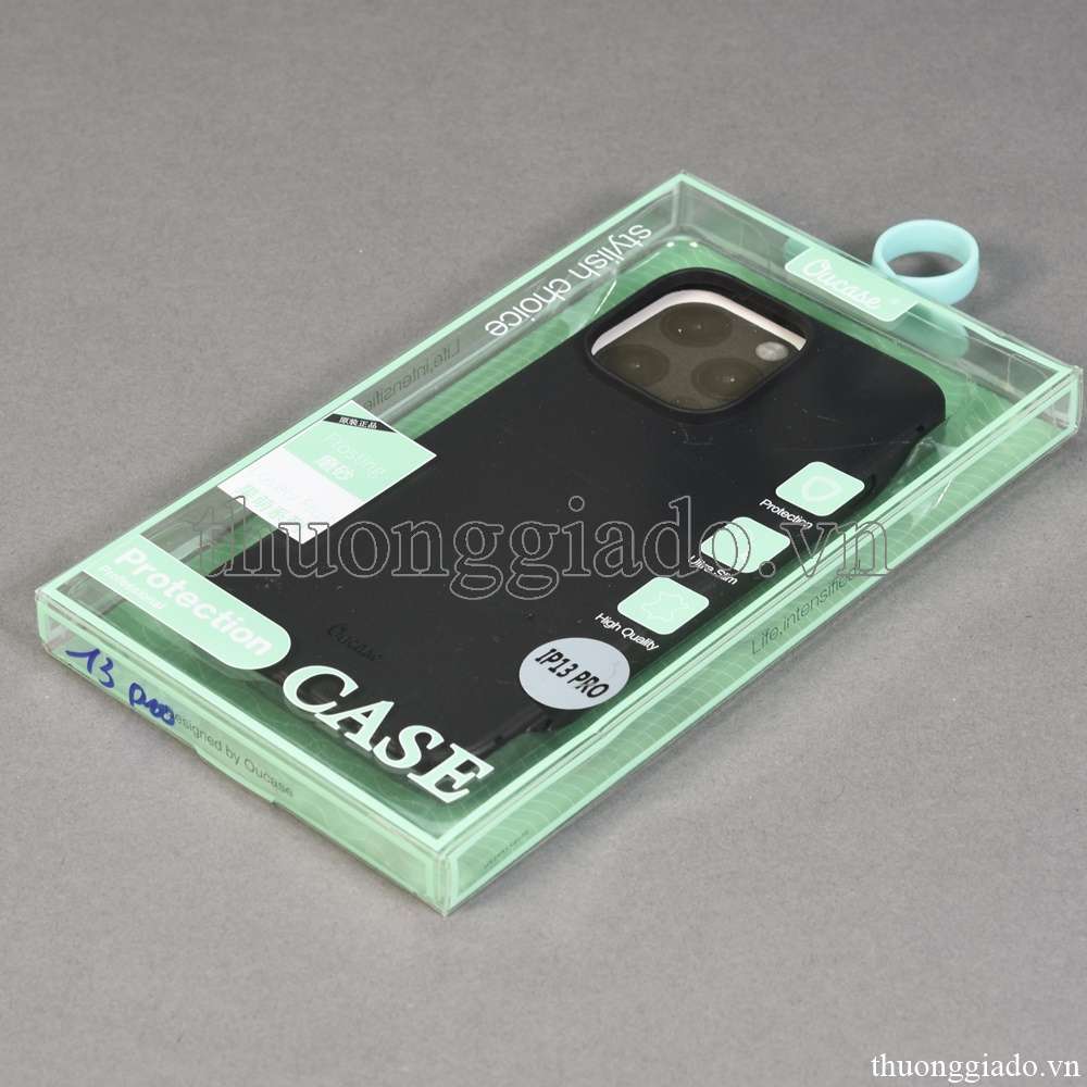 Ốp lưng silicone iPhone 13 Pro ốp dẻo màu đen hiệu Vu case