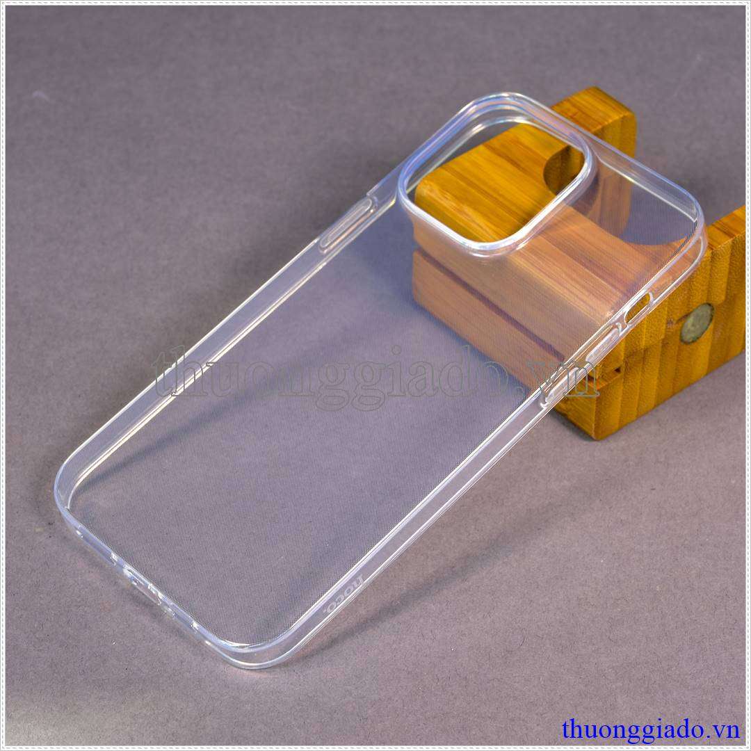 Ốp lưng silicone iPhone 14 Pro Max màu trong suốt hiệu HOCO
