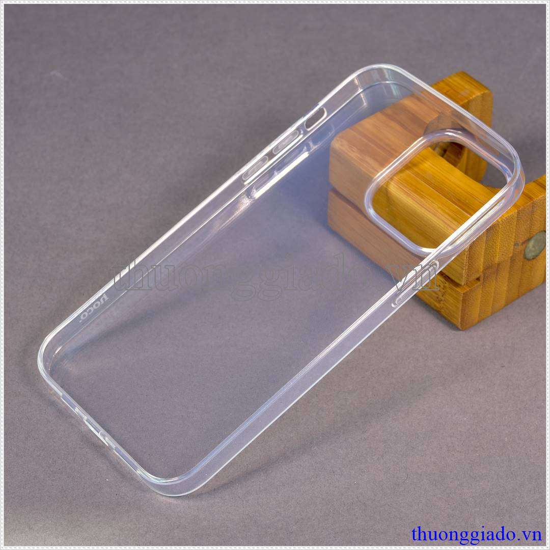 Ốp lưng silicone iPhone 14 Pro Max màu trong suốt hiệu HOCO