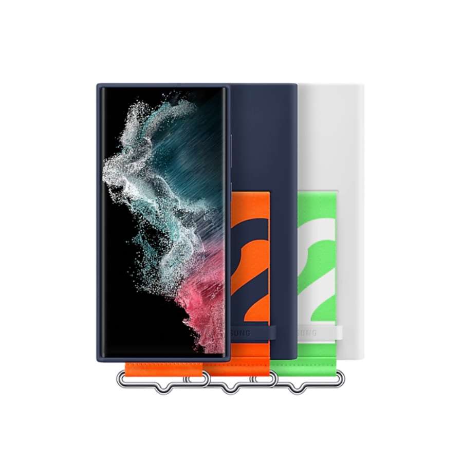 Ốp lưng Silicone Samsung Galaxy S22 Ultra 5G kèm dây đeo chính hãng