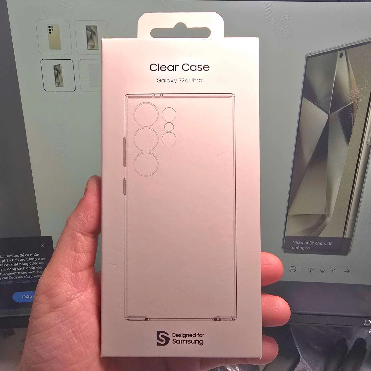 Ốp lưng trong suốt Samsung Galaxy S24 Ultra Clear Case Chính Hãng