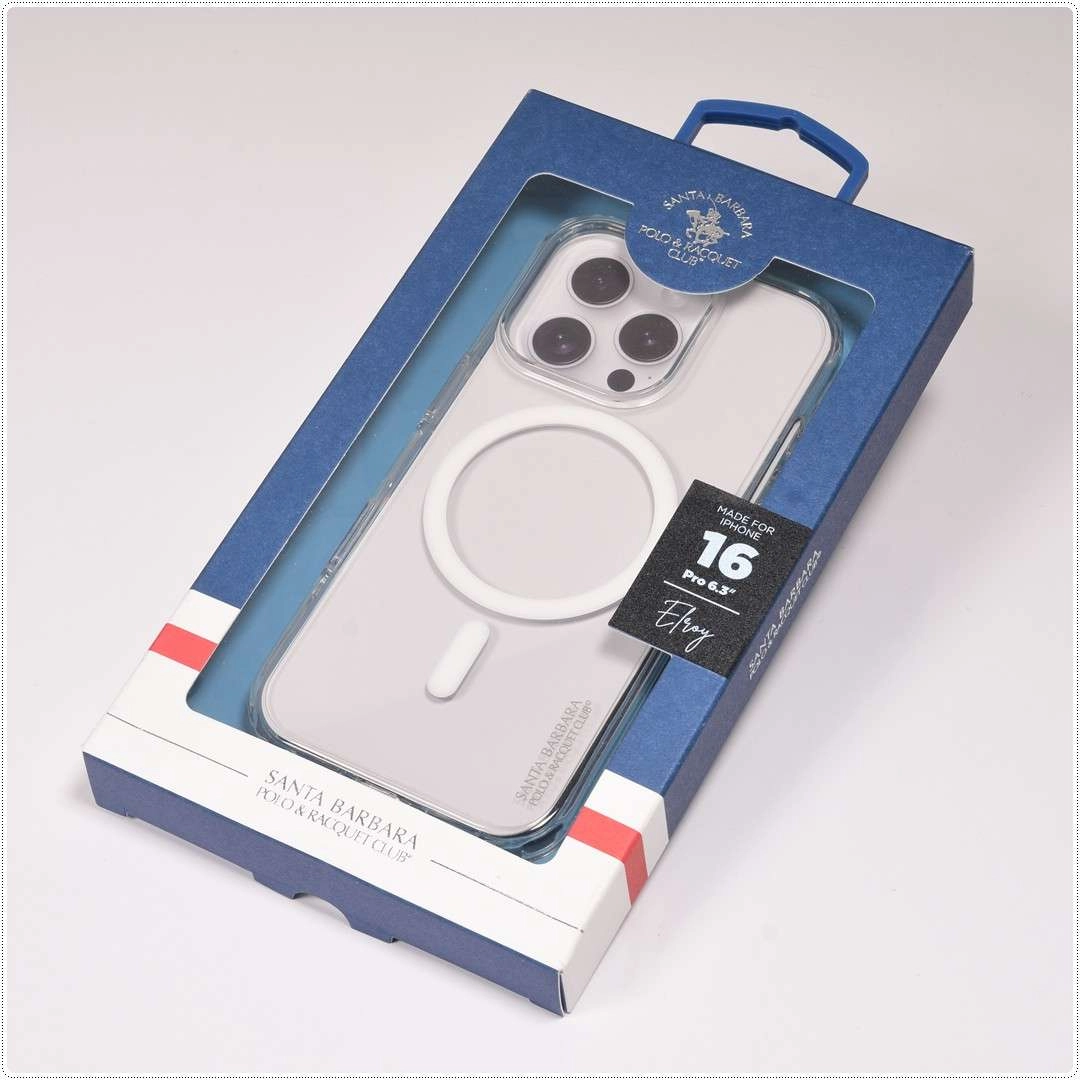 Ốp lưng trong suốt Santa Barbara Polo Raquet Club Elroy Series cho iPhone 16 Pro Max, iPhone 16 Plus, 16 Pro, 16 Max (Magsafe)