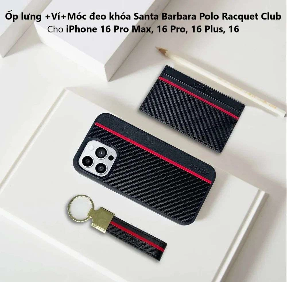 Ốp lưng   Ví   Dây móc khóa Santa Barbara Polo Racquet Club Heyel cho iPhone 16 Pro Max, iPhone 16 Plus, 16 Pro, 16