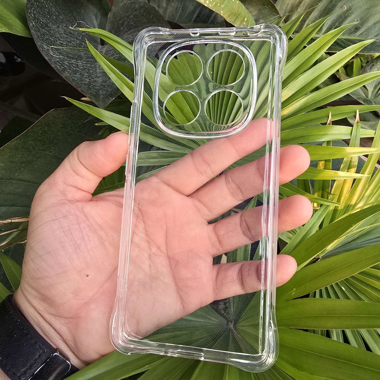 Ốp lưng Xiaomi Redmi Note 14 Pro 4G (ốp silicone dẻo trong suốt, tăng cường chống sốc 4 góc)