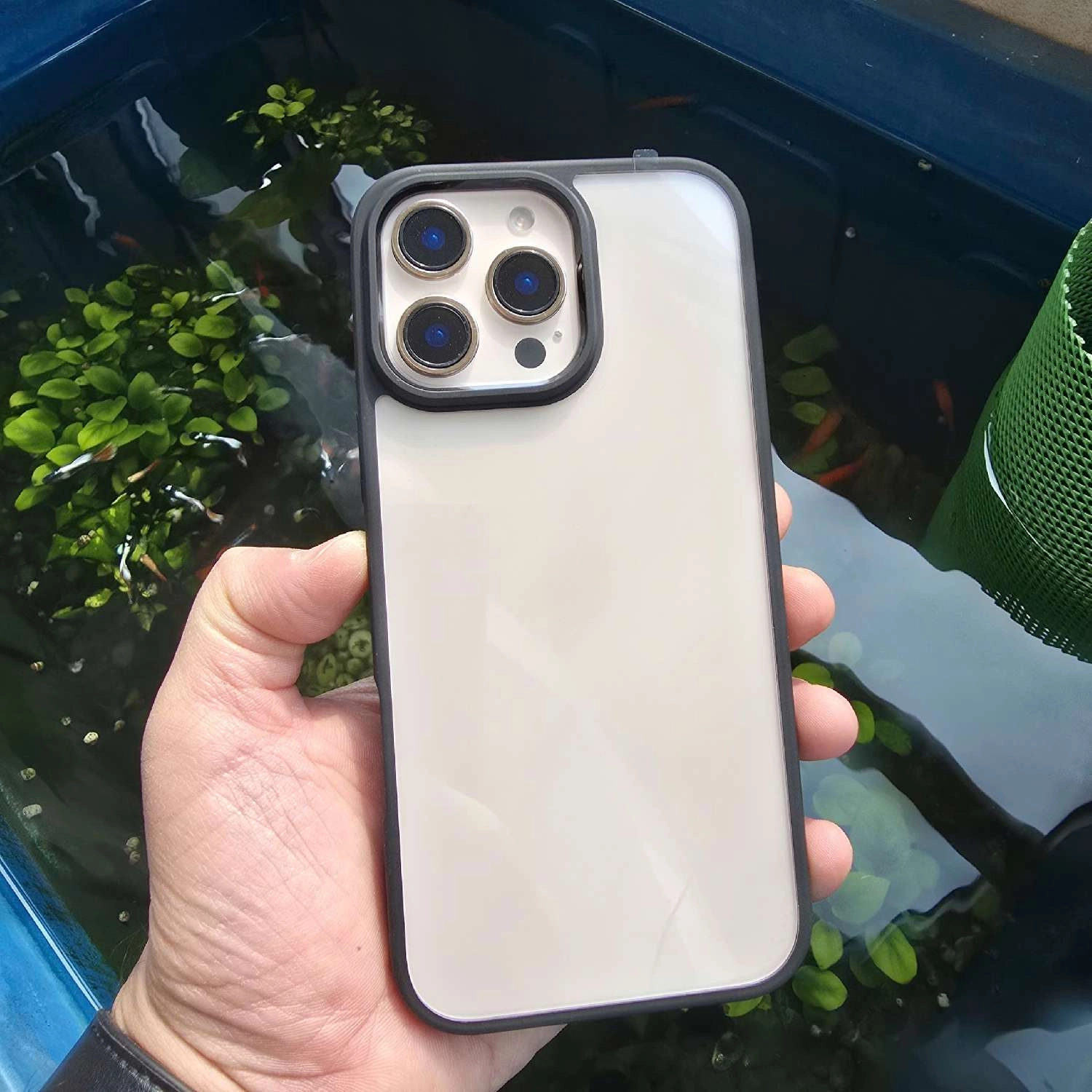 Ốp viền dẻo lưng cứng trong suốt iPhone 16 Pro Max