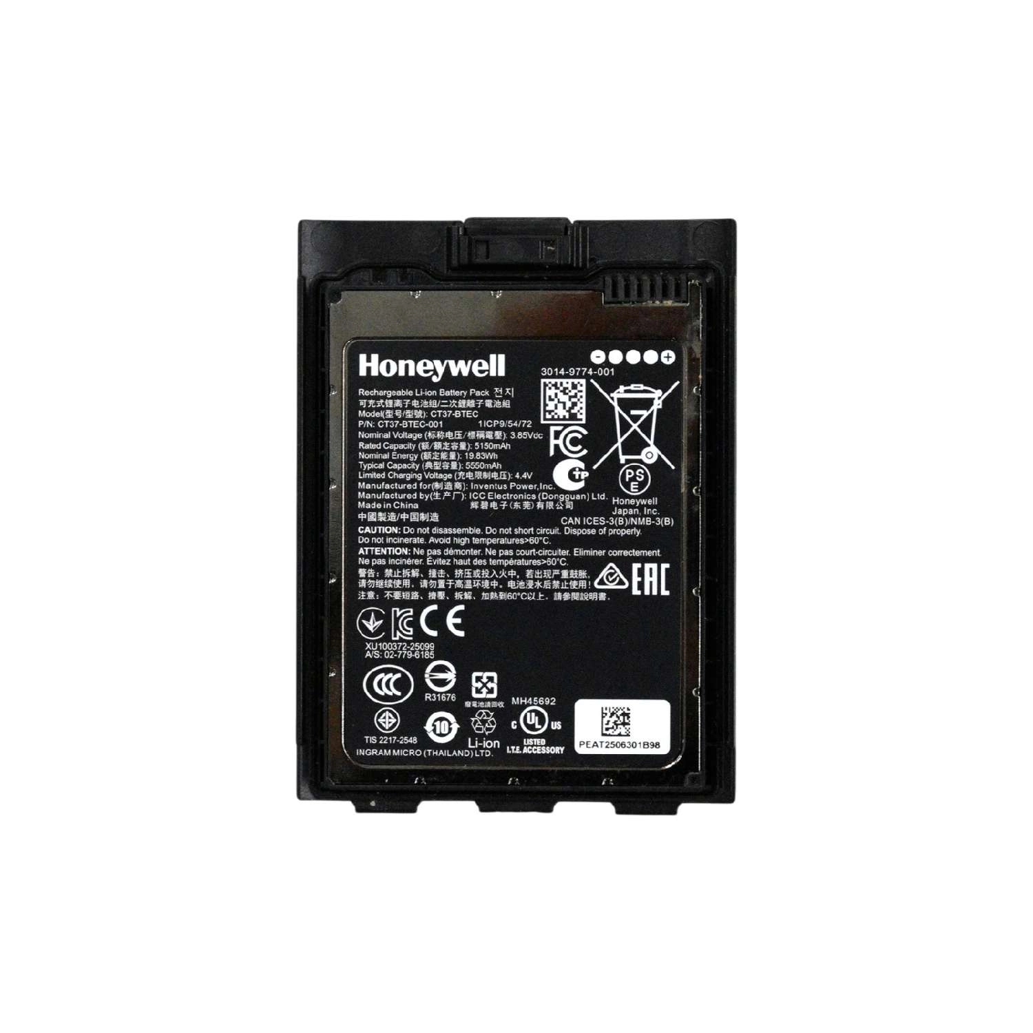 Pin máy kiểm kho Honeywell CT37-BTSC