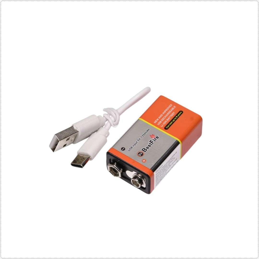 Pin sạc 9V BestFire 6750mWh (5V-1350mAh) tích hợp cổng sạc type-c