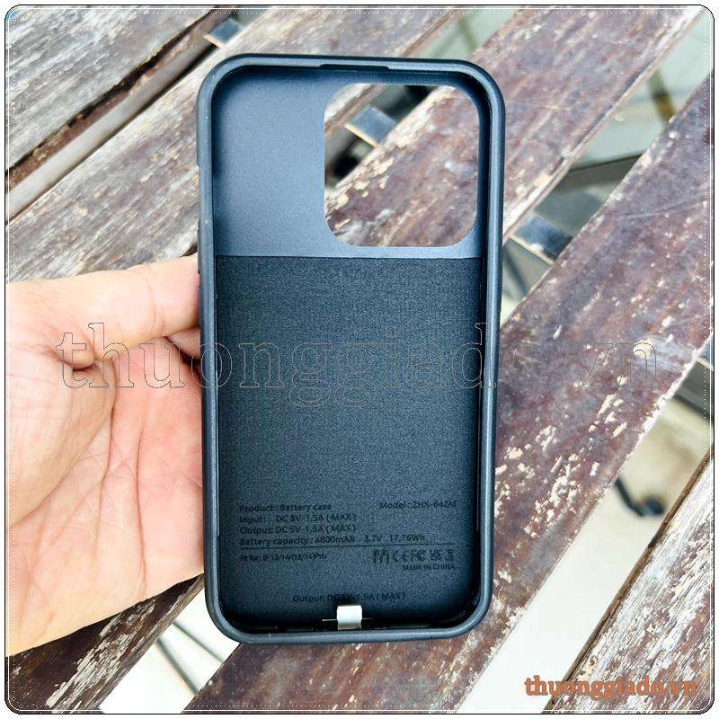 Pin sạc dự phòng kiêm ốp lưng iPhone 13, iPhone 13 Pro, iPhone 14, iPhone 14 Pro (4800mAh, 17.76Wh)