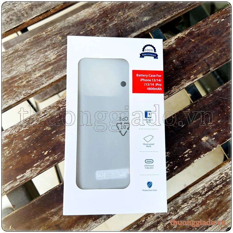 Pin sạc dự phòng kiêm ốp lưng iPhone 13, iPhone 13 Pro, iPhone 14, iPhone 14 Pro (4800mAh, 17.76Wh)