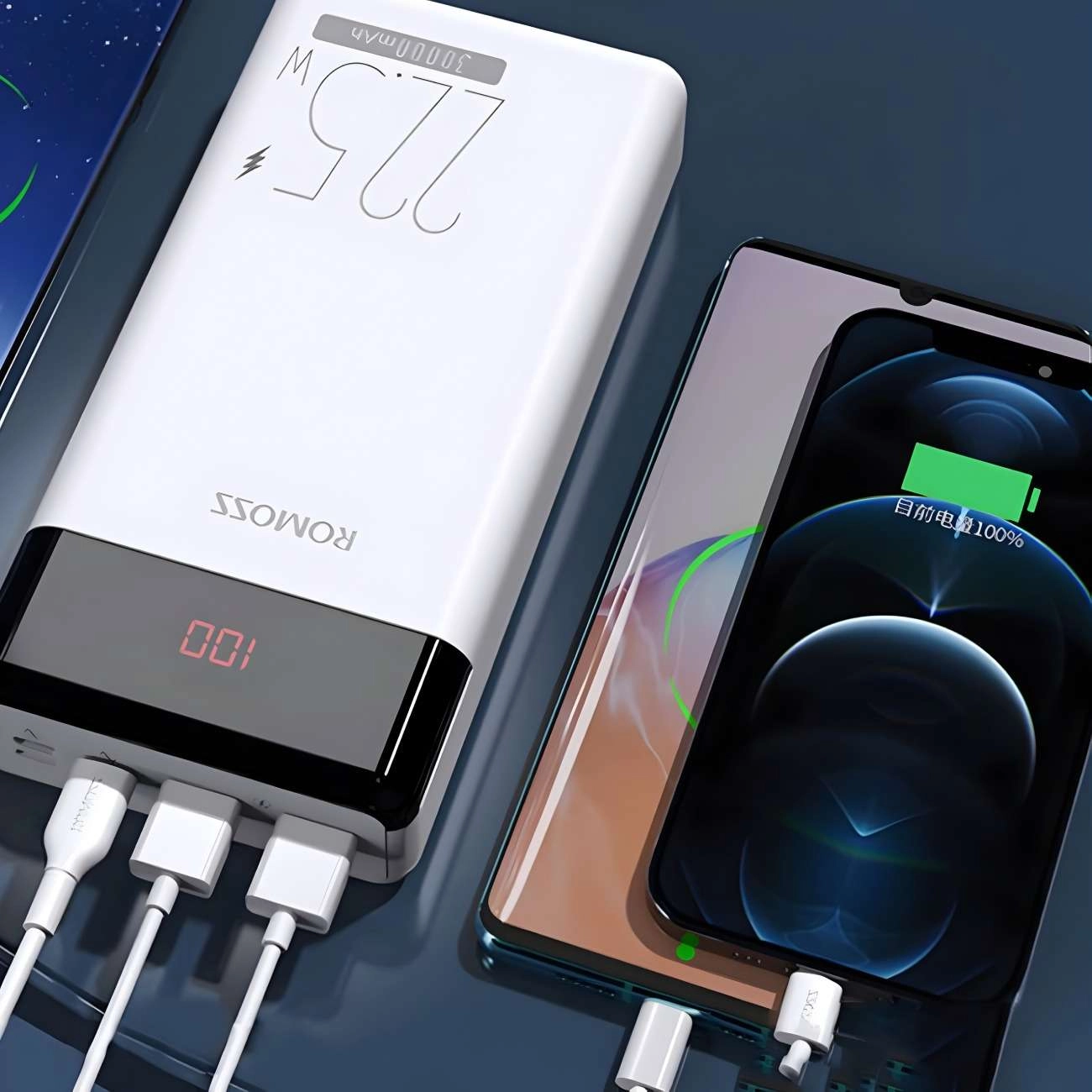 Pin sạc dự phòng ROMOSS 30.000mAh (LT30PF) sạc nhanh 22.5W và có màn hình