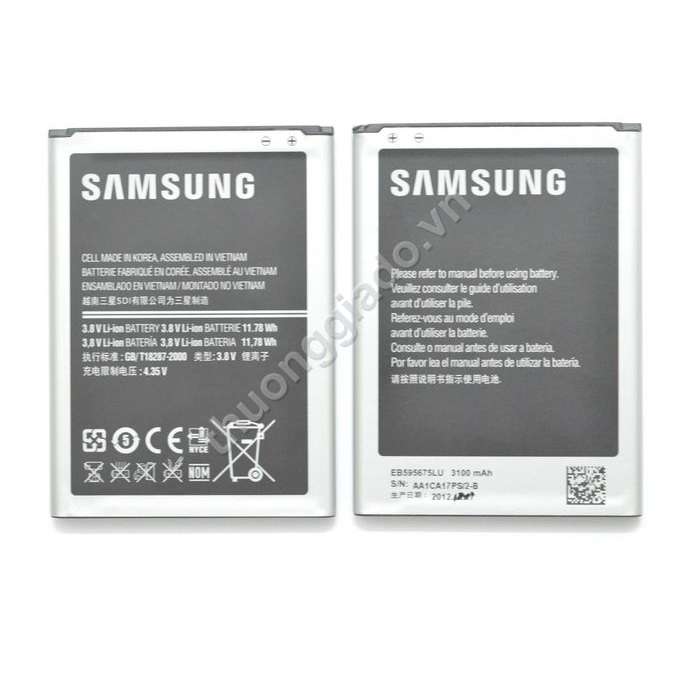 Pin Samsung Galaxy Note II, Note 2, N7100 (3100mAh)Hàng chính hãng ORIGINAL BATTERY