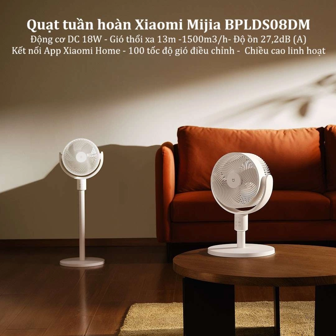Quạt tuần hoàn Xiaomi Mijia BPLDS08DM (kết nối Apple Xiaomi Home, động cơ DC 18W, gió thổi xa 13m)