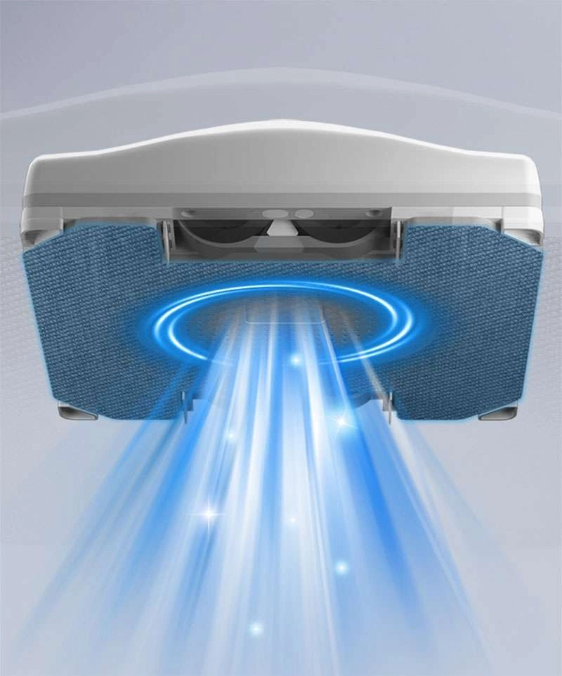 Robot Lau Cửa Kính Hutt W8 Mới Tự Động Thông Minh Phun Nước Lau Kính (Lực Hút Cao 3200Pa, pin 300mA, làm sạch 24m2)