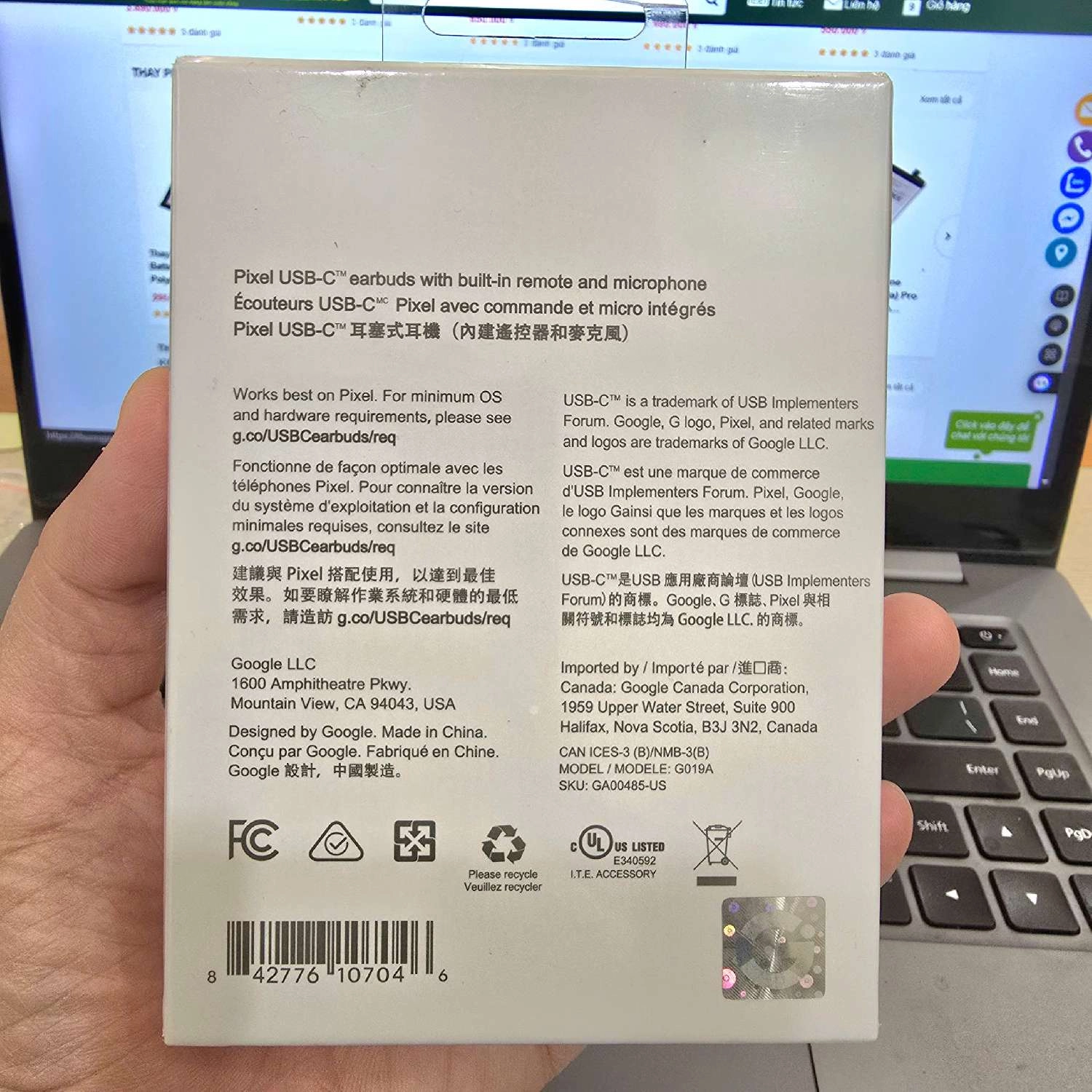tai nghe google pixel usb-c earbuds