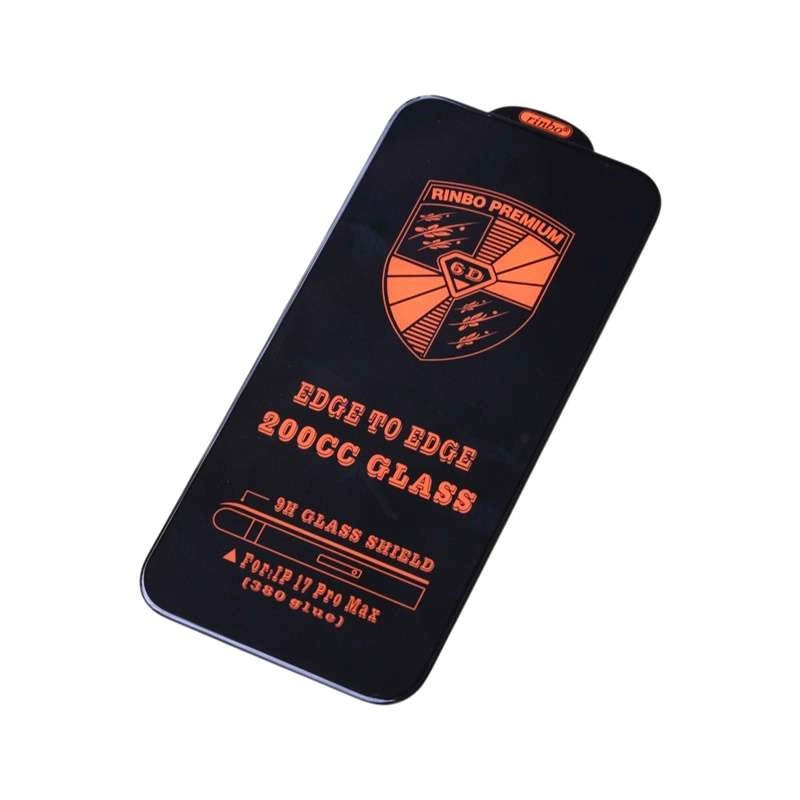 Tấm dán kính cường lực iPhone 17 Pro Max (9H, tràn viền, 380 glue) hiệu Rinbo