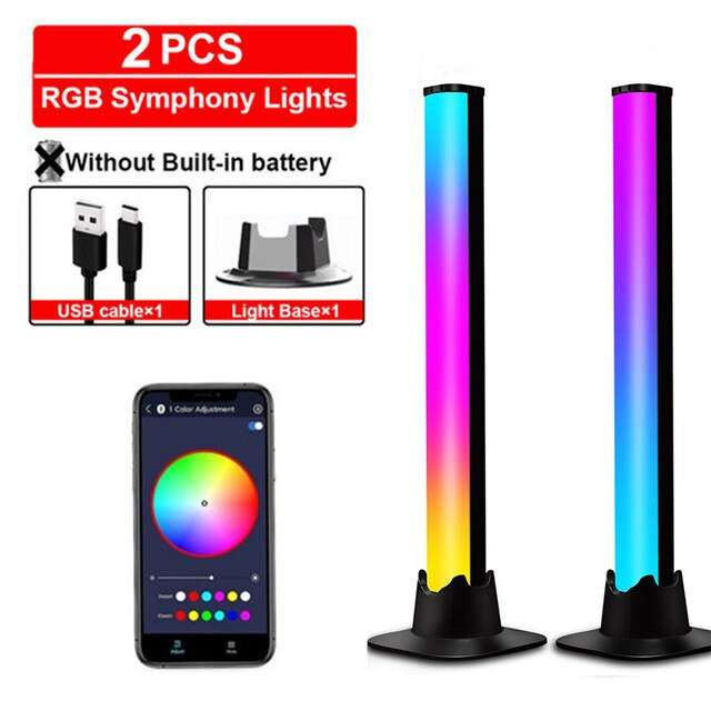 Thanh đèn led Symphony Light nháy theo nhạc, hỗ trợ app (1 cặp - 2 cái)