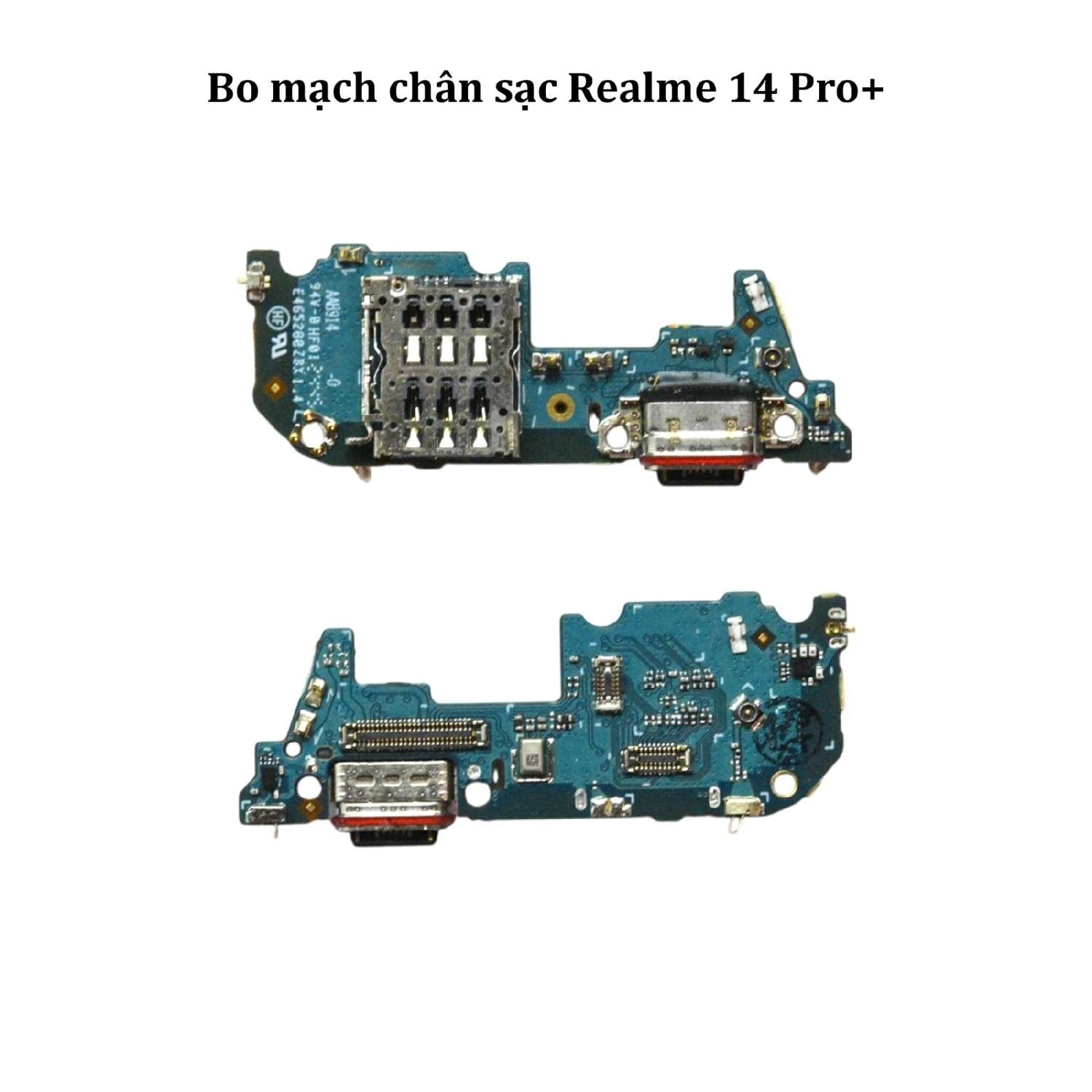 Thay bo mạch chân sạc Realme 14/ 14 Pro/ 14 Pro Plus/ 14 Pro , kèm ổ sim và míc nghe gọi đàm thoại