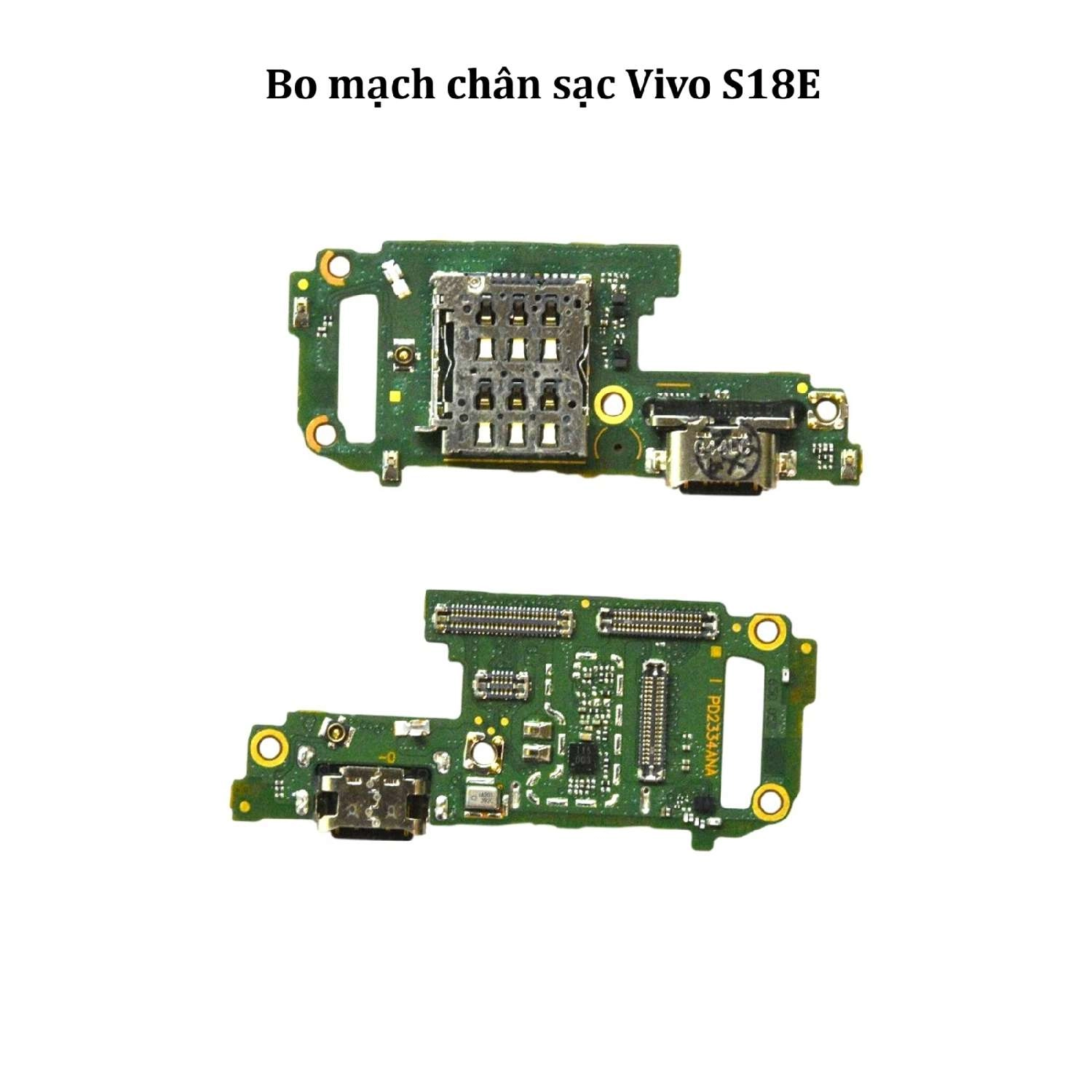Thay bo mạch chân sạc Vivo S18/ S18E gồm ổ sim và microphone nghe gọi đàm thoại