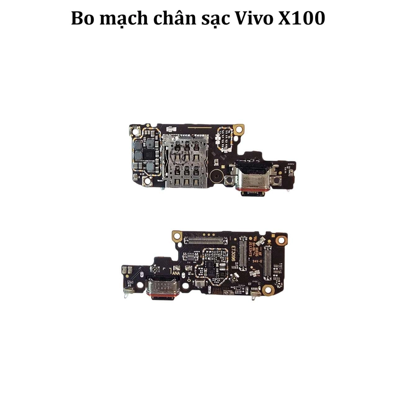 Thay bo mạch chân sạc Vivo X100/ X100s/ X100 Pro/ X100 Ultra kèm ổ sim và microphone nghe gọi đàm thoại