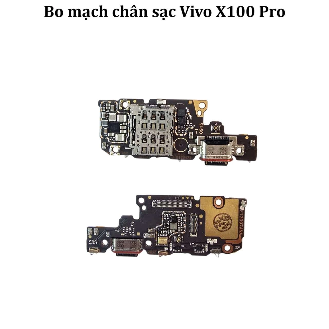 Thay bo mạch chân sạc Vivo X100/ X100s/ X100 Pro/ X100 Ultra kèm ổ sim và microphone nghe gọi đàm thoại