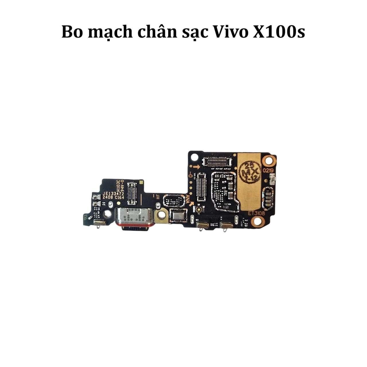 Thay bo mạch chân sạc Vivo X100/ X100s/ X100 Pro/ X100 Ultra kèm ổ sim và microphone nghe gọi đàm thoại