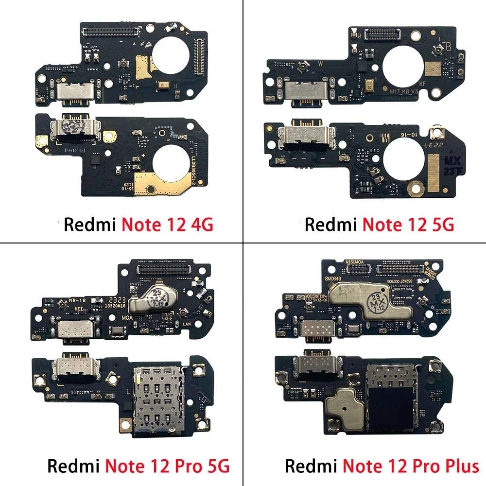 Thay bo mạch chân sạc Xiaomi Redmi Note 12 phiên bản (4G / 5G / Pro 5G / Pro Plus / Turbo) kèm ổ sim và míc nghe gọi