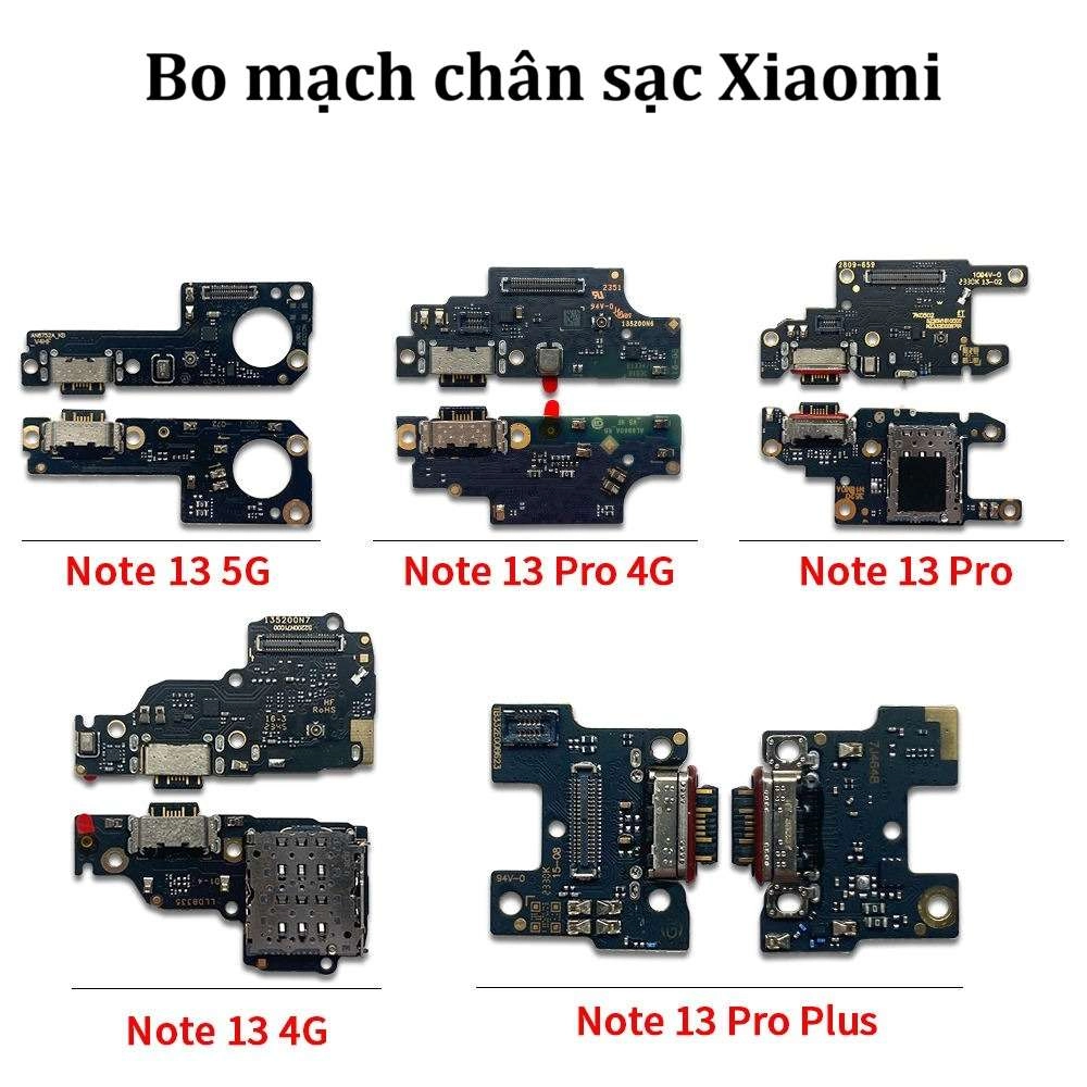 Thay bo mạch chân sạc Xiaomi Redmi Note 13 bản 4G / 5G / Pro 4G / Pro 5G / Pro Plus  kèm míc và ổ sim