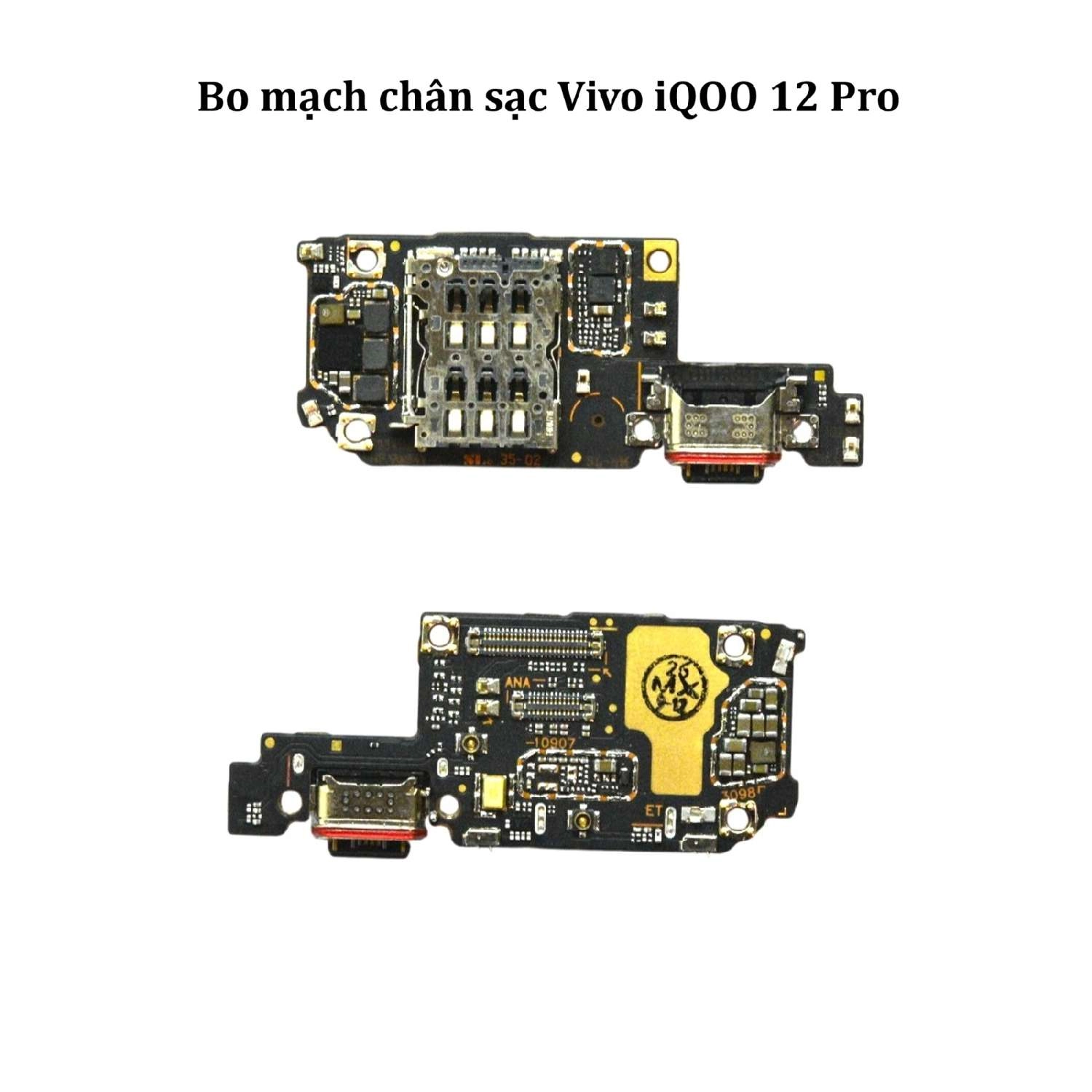 Thay chân sạc Vivo iQOO 12/ 12 Pro kèm ổ sim và microphone nghe gọi đàm thoại