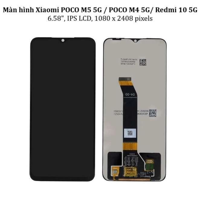Thay màn hình Xiaomi POCO M5 5G / POCO M4 5G, Redmi 10 5G, 6.58 inchs, IPS LCD, 1080 x 2408 pixels