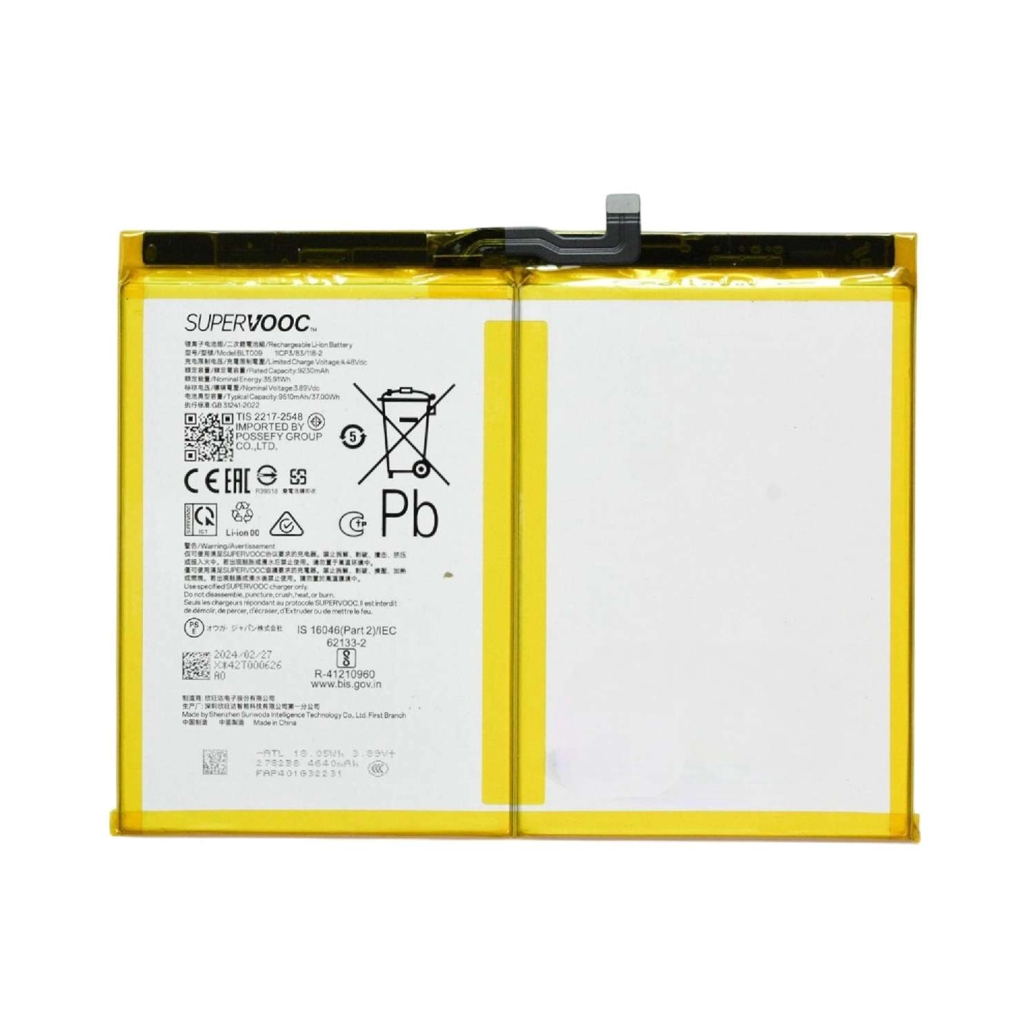 Thay PIn OPPO Pad 3 Pro (BLT009) 9510mAh 37.00Wh