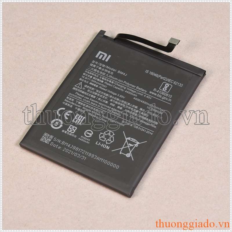 Thay pin Redmi Note 8 Pro (BM4J) 3.85V 4500mAh 17.3Wh Lithium-ion Polymer Battery