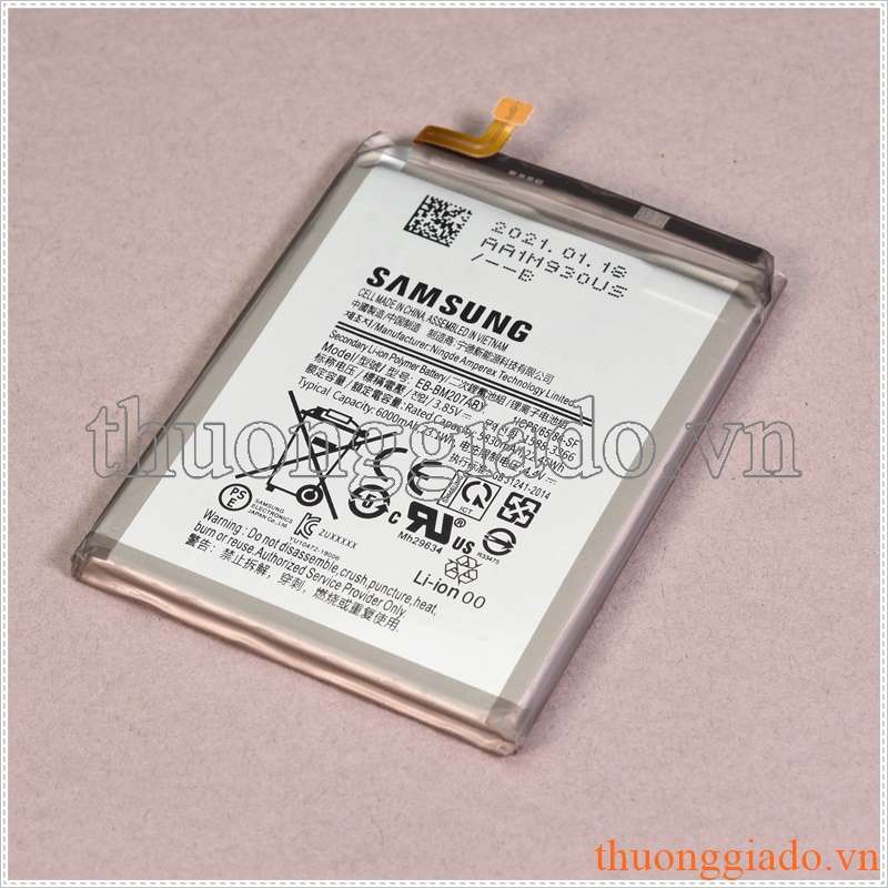 Thay pin Samsung Galaxy M30S M20S M21 M31 EB-BM207ABY 3.85V 6000mAh 22.45Wh Secondary Li-ion Battery