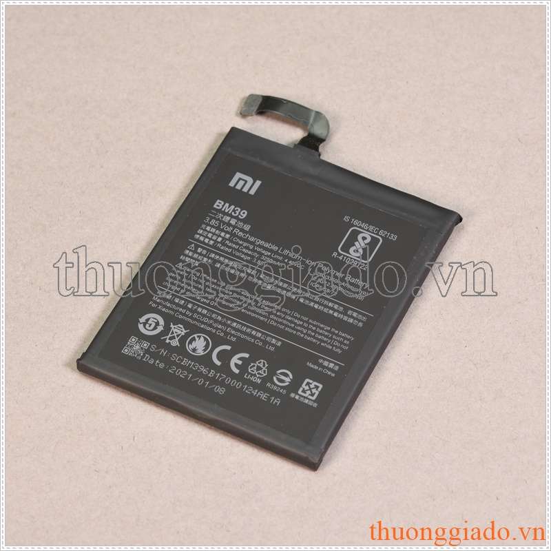 Thay pin Xiaomi Mi 6 (BM39) 3.85V 3350mAh 12.9Wh Lithium-ion Polymer Battery