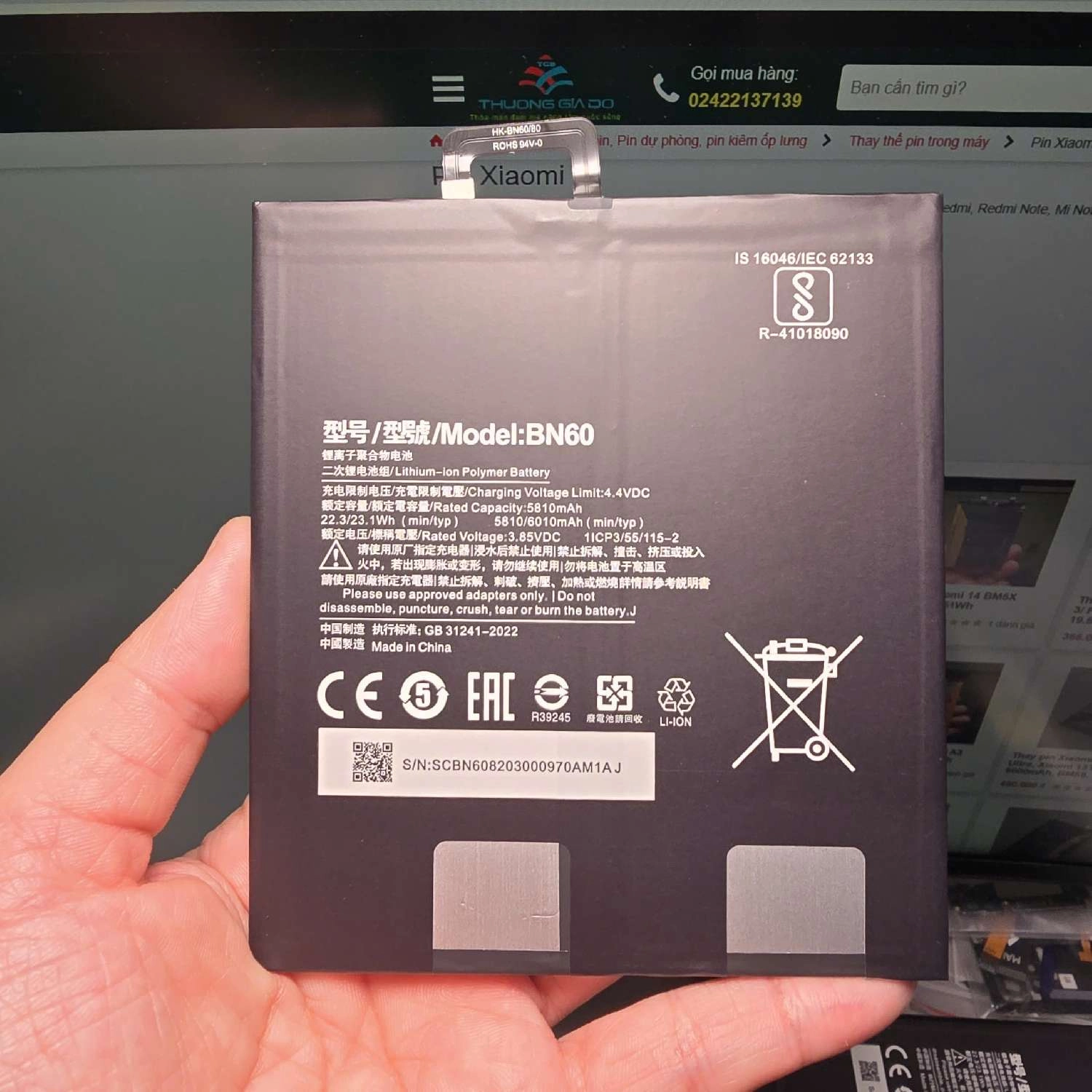 Thay Pin Xiaomi Pad 4 BN60