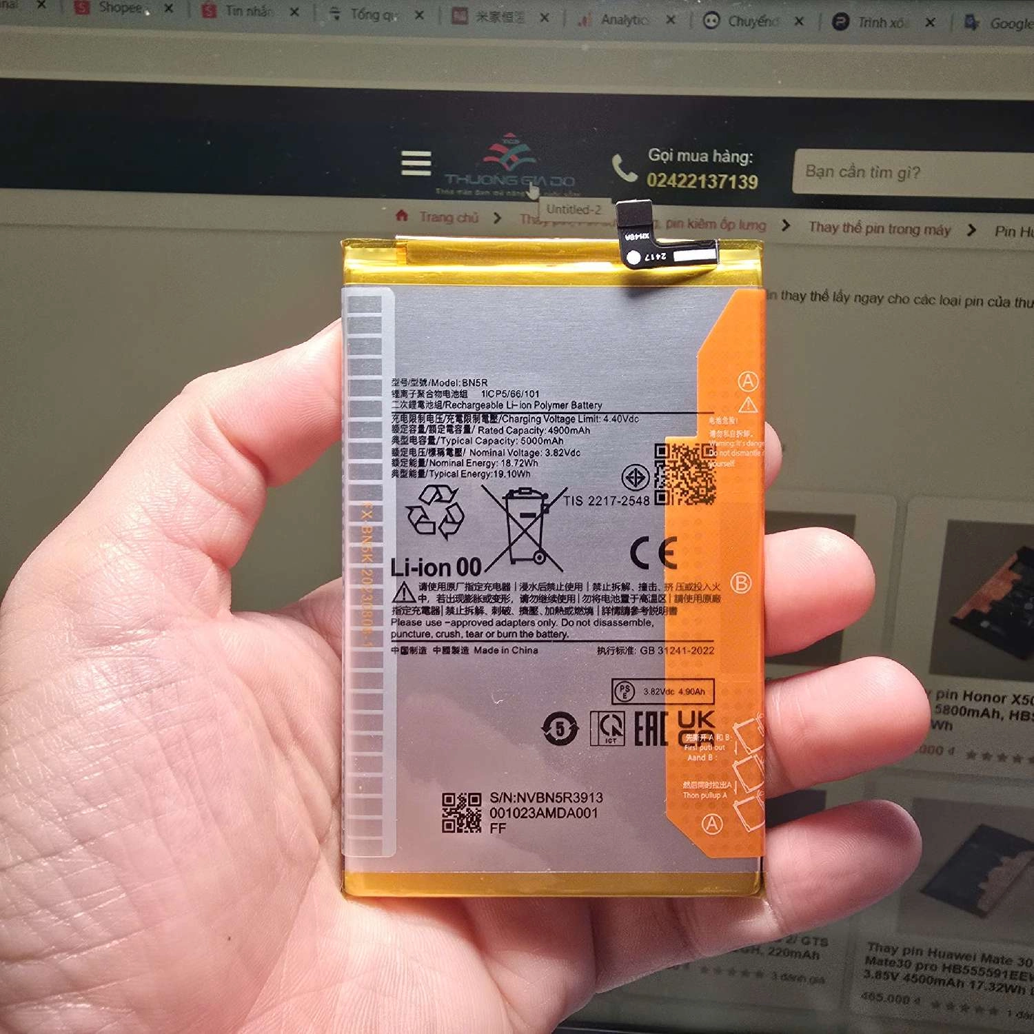 Thay Pin Xiaomi Redmi A3 BN5R