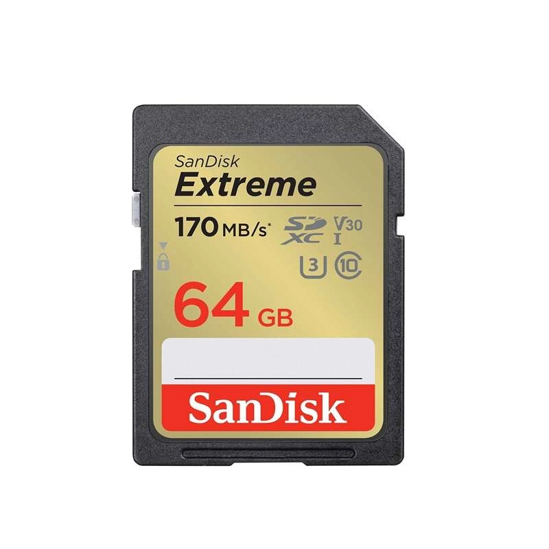 Thẻ nhớ SDXC SanDisk Extreme U3 V30 64GB 170MB/s SDSDXV2-064G-GNCIN