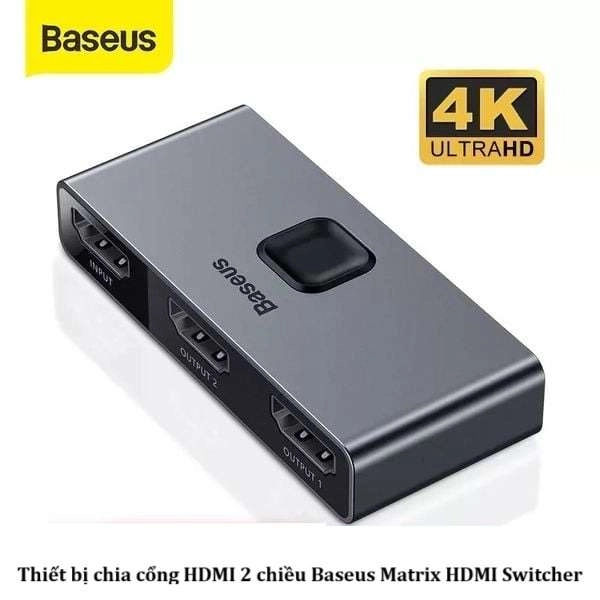 Thiết bị chia cổng HDMI 2 chiều Baseus Matrix HDMI Switcher