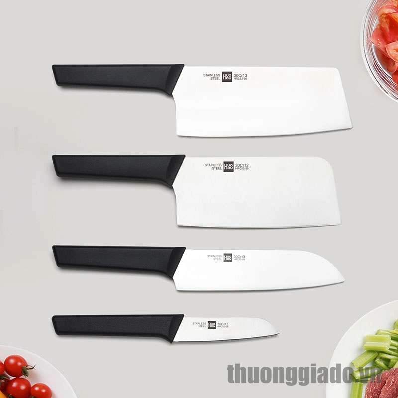 Bộ dao kéo nhà bếp Xiaomi Huohou HU0057, 6 chiếc, thép không gỉ, kèm chân đế