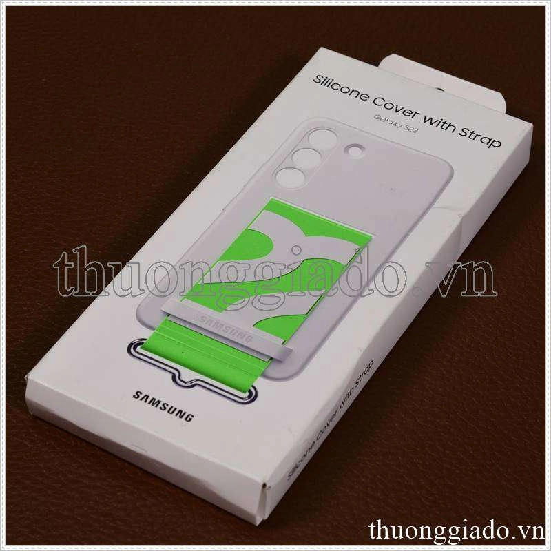 Ốp lưng Silicone Samsung Galaxy S22 5G kèm dây đeo chính hãng 
