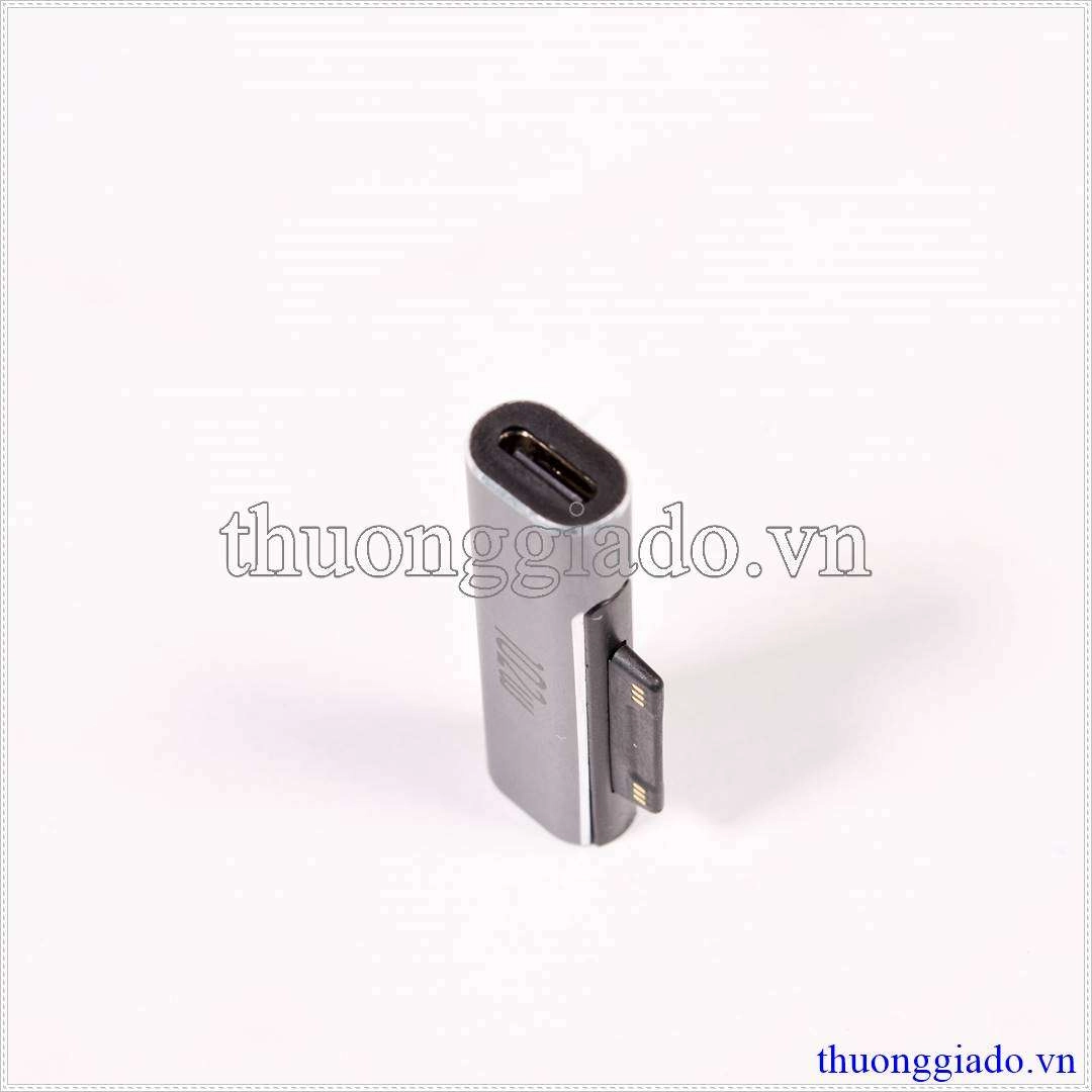 Đầu chuyển đổi chân sạc Type C sang Surface Pro 3/4/5/6/7/Go/ Surface Book 1/2/3 (max102W) Đầu chuyển đổi chân sạc Type C sang Surface Pro 3/4/5/6/7/Go/ Surface Book 1/2/3 (max102W)