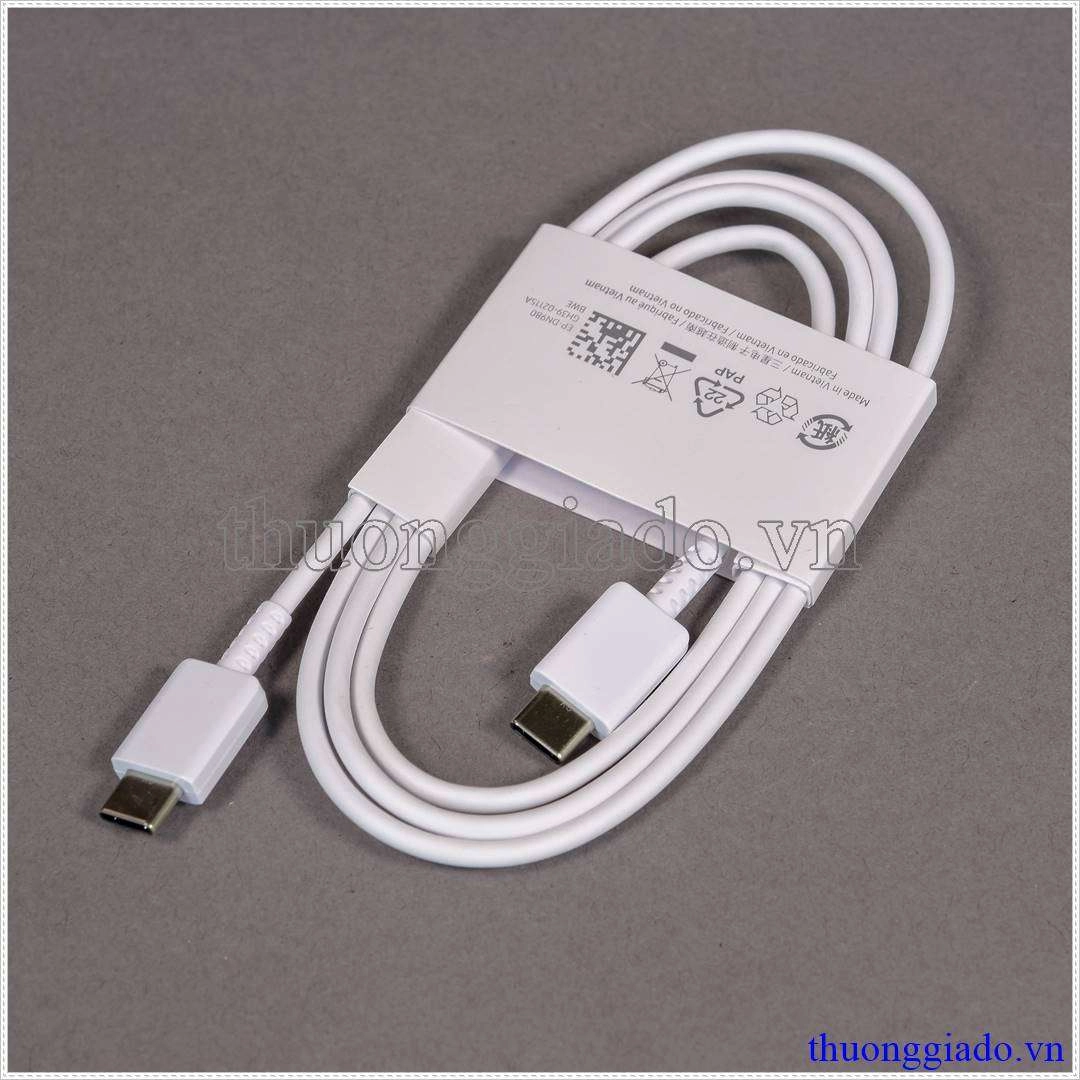 Cáp sạc nhanh Type C - Dây sạc Type C to Type C Max 25W màu trắng