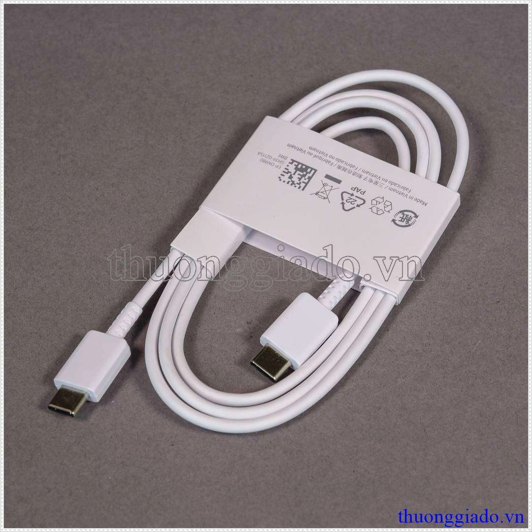 Cáp sạc nhanh Type C - Dây sạc Type C to Type C Max 25W màu trắng